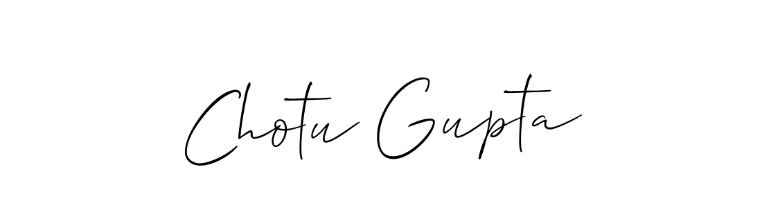 Also we have Chotu Gupta name is the best signature style. Create professional handwritten signature collection using Allison_Script autograph style. Chotu Gupta signature style 2 images and pictures png