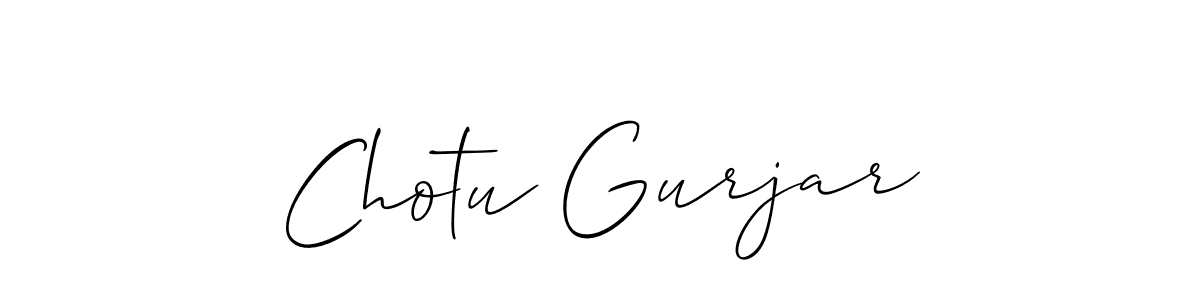 Chotu Gurjar stylish signature style. Best Handwritten Sign (Allison_Script) for my name. Handwritten Signature Collection Ideas for my name Chotu Gurjar. Chotu Gurjar signature style 2 images and pictures png