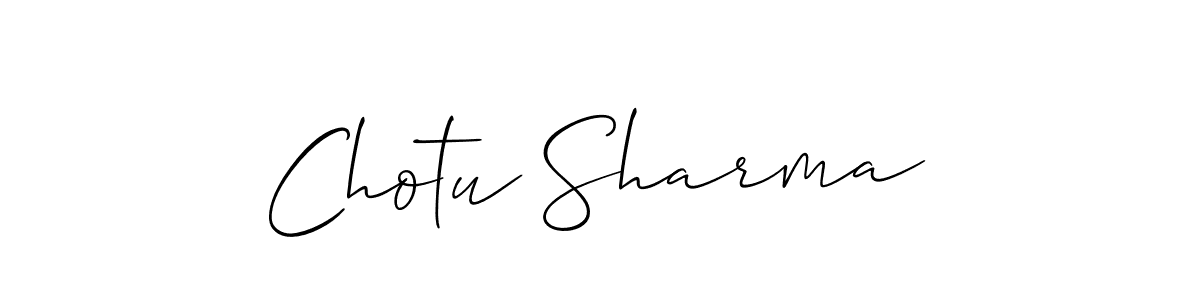 Also You can easily find your signature by using the search form. We will create Chotu Sharma name handwritten signature images for you free of cost using Allison_Script sign style. Chotu Sharma signature style 2 images and pictures png