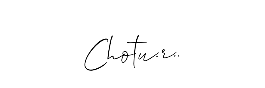 How to make Chotu.r.. name signature. Use Allison_Script style for creating short signs online. This is the latest handwritten sign. Chotu.r.. signature style 2 images and pictures png