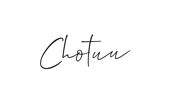 How to make Chotuu signature? Allison_Script is a professional autograph style. Create handwritten signature for Chotuu name. Chotuu signature style 2 images and pictures png