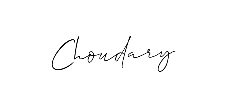 Make a beautiful signature design for name Choudary. With this signature (Allison_Script) style, you can create a handwritten signature for free. Choudary signature style 2 images and pictures png