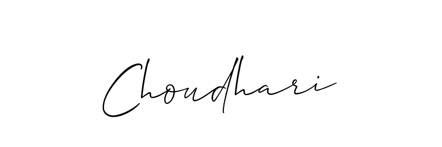 How to make Choudhari signature? Allison_Script is a professional autograph style. Create handwritten signature for Choudhari name. Choudhari signature style 2 images and pictures png