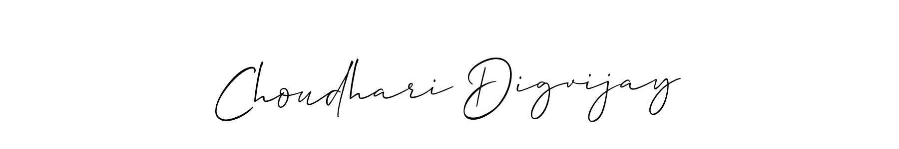 Make a beautiful signature design for name Choudhari Digvijay. With this signature (Allison_Script) style, you can create a handwritten signature for free. Choudhari Digvijay signature style 2 images and pictures png