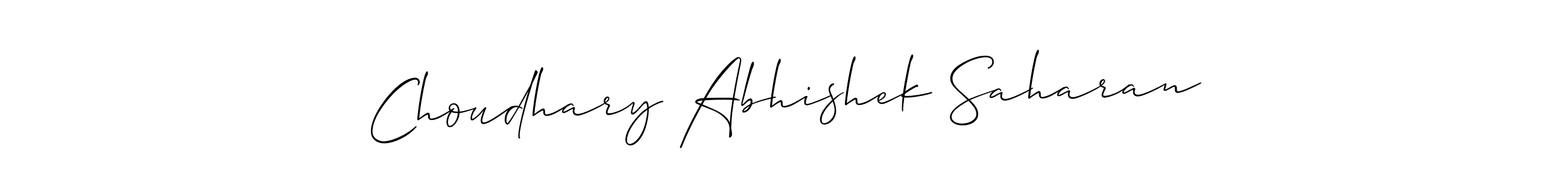 Design your own signature with our free online signature maker. With this signature software, you can create a handwritten (Allison_Script) signature for name Choudhary Abhishek Saharan. Choudhary Abhishek Saharan signature style 2 images and pictures png