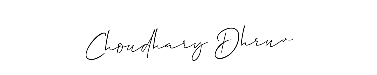 How to make Choudhary Dhruv signature? Allison_Script is a professional autograph style. Create handwritten signature for Choudhary Dhruv name. Choudhary Dhruv signature style 2 images and pictures png