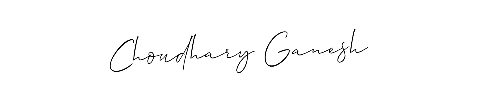 Choudhary Ganesh stylish signature style. Best Handwritten Sign (Allison_Script) for my name. Handwritten Signature Collection Ideas for my name Choudhary Ganesh. Choudhary Ganesh signature style 2 images and pictures png