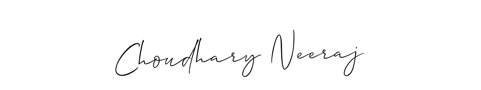Use a signature maker to create a handwritten signature online. With this signature software, you can design (Allison_Script) your own signature for name Choudhary Neeraj. Choudhary Neeraj signature style 2 images and pictures png