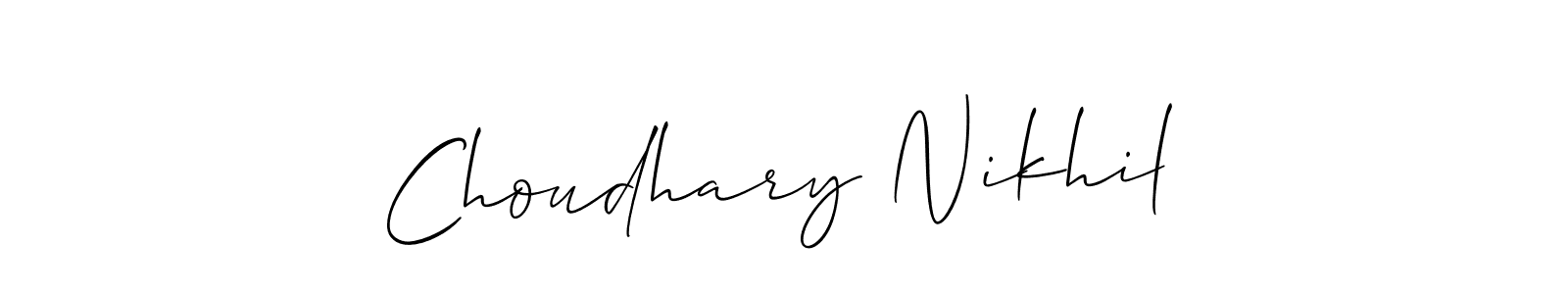 Best and Professional Signature Style for Choudhary Nikhil. Allison_Script Best Signature Style Collection. Choudhary Nikhil signature style 2 images and pictures png
