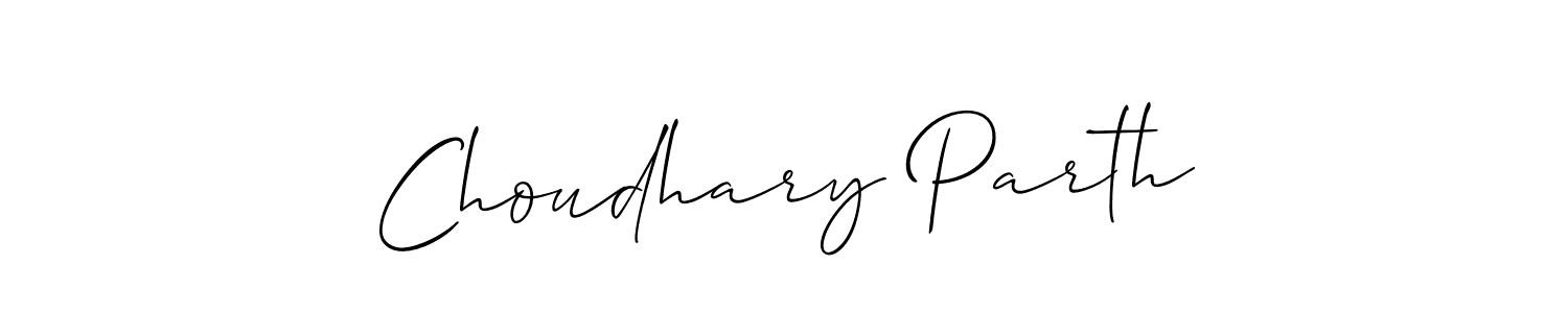 Also we have Choudhary Parth name is the best signature style. Create professional handwritten signature collection using Allison_Script autograph style. Choudhary Parth signature style 2 images and pictures png