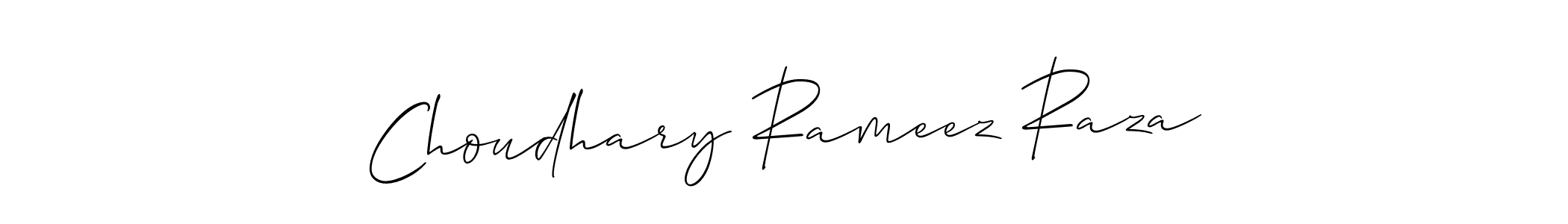 Choudhary Rameez Raza stylish signature style. Best Handwritten Sign (Allison_Script) for my name. Handwritten Signature Collection Ideas for my name Choudhary Rameez Raza. Choudhary Rameez Raza signature style 2 images and pictures png