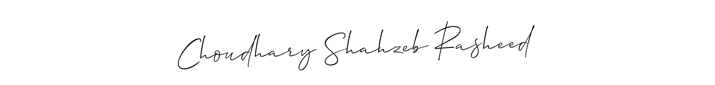 Make a beautiful signature design for name Choudhary Shahzeb Rasheed. With this signature (Allison_Script) style, you can create a handwritten signature for free. Choudhary Shahzeb Rasheed signature style 2 images and pictures png