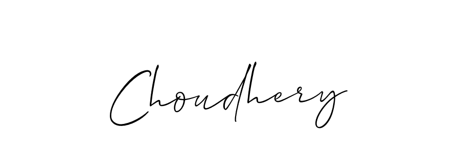 Also we have Choudhery name is the best signature style. Create professional handwritten signature collection using Allison_Script autograph style. Choudhery signature style 2 images and pictures png