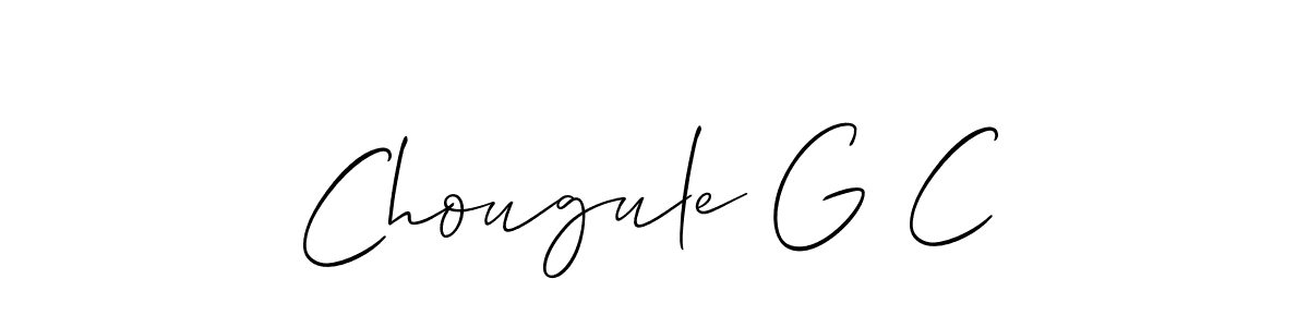 Also we have Chougule G C name is the best signature style. Create professional handwritten signature collection using Allison_Script autograph style. Chougule G C signature style 2 images and pictures png