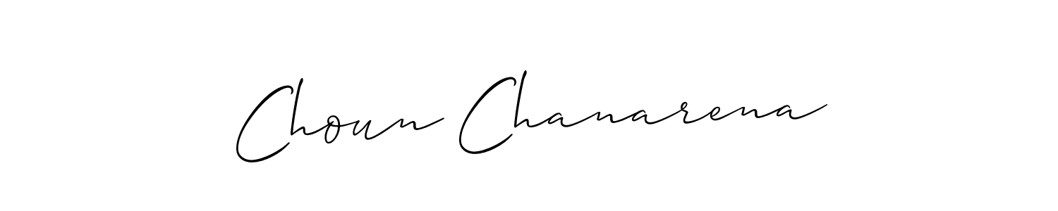 Choun Chanarena stylish signature style. Best Handwritten Sign (Allison_Script) for my name. Handwritten Signature Collection Ideas for my name Choun Chanarena. Choun Chanarena signature style 2 images and pictures png