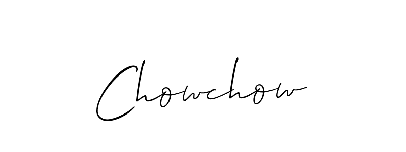 Allison_Script is a professional signature style that is perfect for those who want to add a touch of class to their signature. It is also a great choice for those who want to make their signature more unique. Get Chowchow name to fancy signature for free. Chowchow signature style 2 images and pictures png