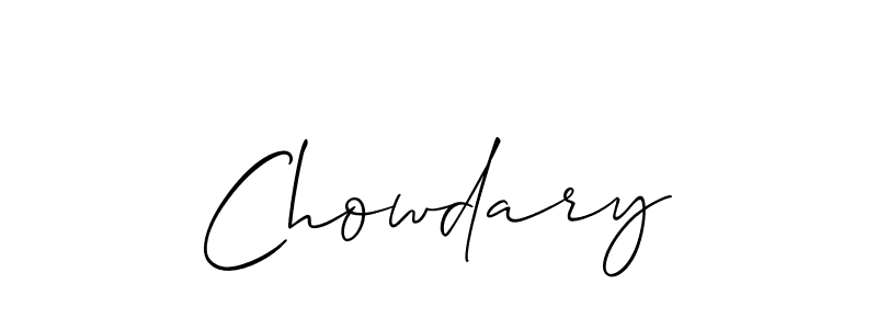 Create a beautiful signature design for name Chowdary. With this signature (Allison_Script) fonts, you can make a handwritten signature for free. Chowdary signature style 2 images and pictures png