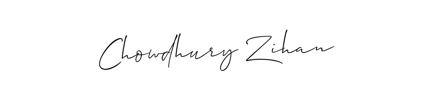 Chowdhury Zihan stylish signature style. Best Handwritten Sign (Allison_Script) for my name. Handwritten Signature Collection Ideas for my name Chowdhury Zihan. Chowdhury Zihan signature style 2 images and pictures png