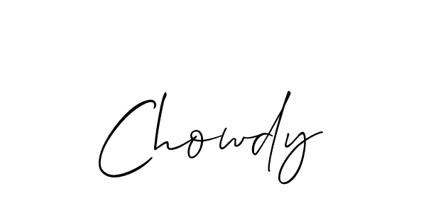 Chowdy stylish signature style. Best Handwritten Sign (Allison_Script) for my name. Handwritten Signature Collection Ideas for my name Chowdy. Chowdy signature style 2 images and pictures png