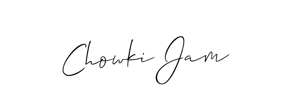 It looks lik you need a new signature style for name Chowki Jam. Design unique handwritten (Allison_Script) signature with our free signature maker in just a few clicks. Chowki Jam signature style 2 images and pictures png