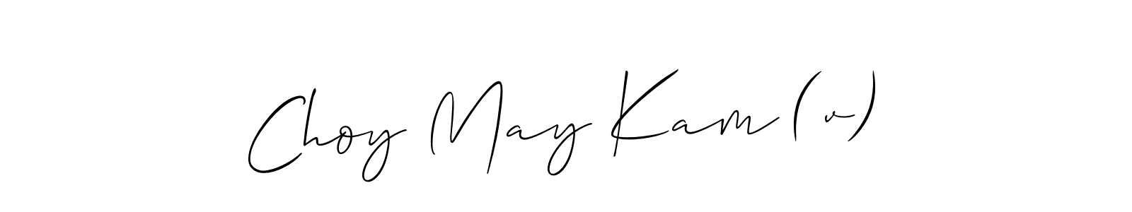 Choy May Kam (v) stylish signature style. Best Handwritten Sign (Allison_Script) for my name. Handwritten Signature Collection Ideas for my name Choy May Kam (v). Choy May Kam (v) signature style 2 images and pictures png