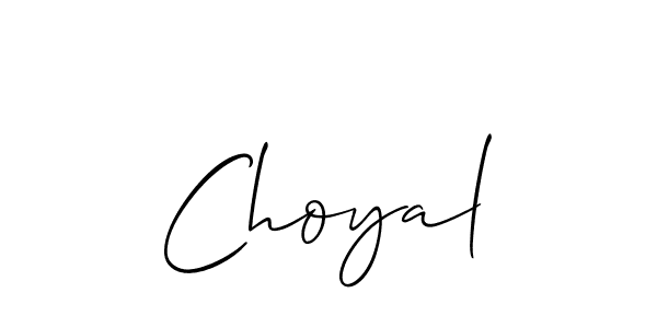 Also we have Choyal name is the best signature style. Create professional handwritten signature collection using Allison_Script autograph style. Choyal signature style 2 images and pictures png