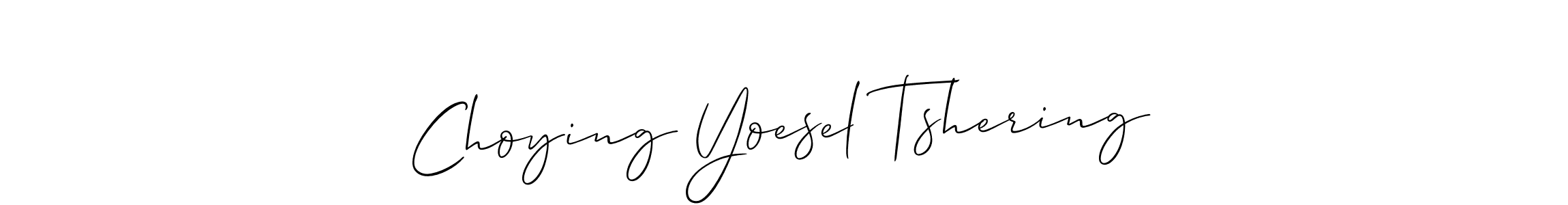 Choying Yoesel Tshering stylish signature style. Best Handwritten Sign (Allison_Script) for my name. Handwritten Signature Collection Ideas for my name Choying Yoesel Tshering. Choying Yoesel Tshering signature style 2 images and pictures png