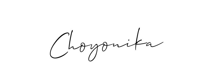 Make a beautiful signature design for name Choyonika. With this signature (Allison_Script) style, you can create a handwritten signature for free. Choyonika signature style 2 images and pictures png