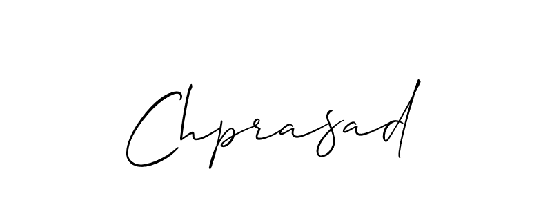 How to make Chprasad signature? Allison_Script is a professional autograph style. Create handwritten signature for Chprasad name. Chprasad signature style 2 images and pictures png