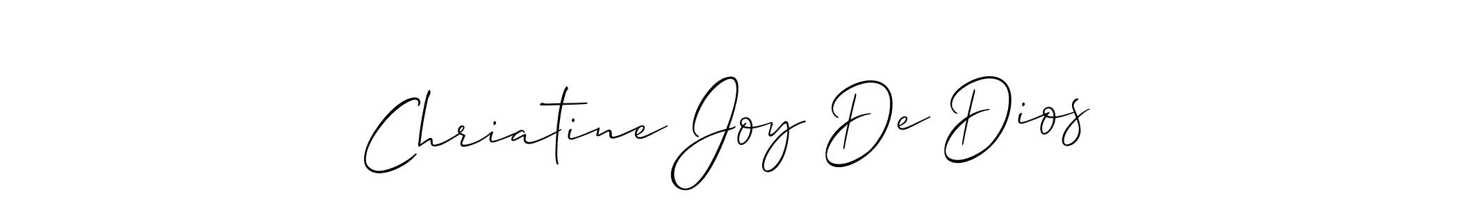 You can use this online signature creator to create a handwritten signature for the name Chriatine Joy De Dios. This is the best online autograph maker. Chriatine Joy De Dios signature style 2 images and pictures png
