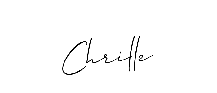 Make a short Chrille signature style. Manage your documents anywhere anytime using Allison_Script. Create and add eSignatures, submit forms, share and send files easily. Chrille signature style 2 images and pictures png