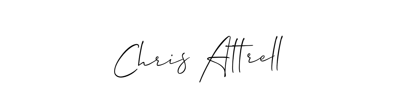 You should practise on your own different ways (Allison_Script) to write your name (Chris Attrell) in signature. don't let someone else do it for you. Chris Attrell signature style 2 images and pictures png