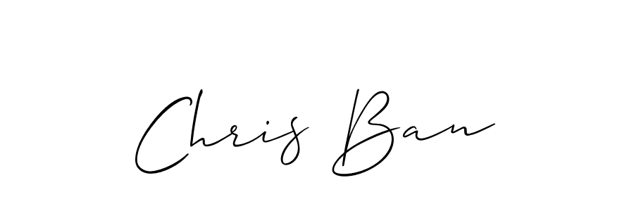 Chris Ban stylish signature style. Best Handwritten Sign (Allison_Script) for my name. Handwritten Signature Collection Ideas for my name Chris Ban. Chris Ban signature style 2 images and pictures png