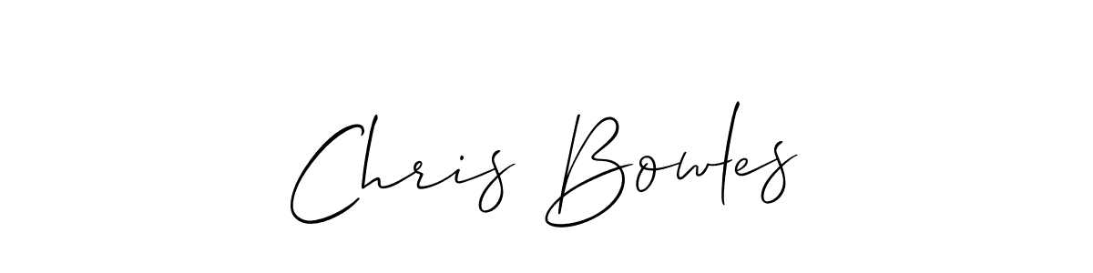 Make a beautiful signature design for name Chris Bowles. With this signature (Allison_Script) style, you can create a handwritten signature for free. Chris Bowles signature style 2 images and pictures png