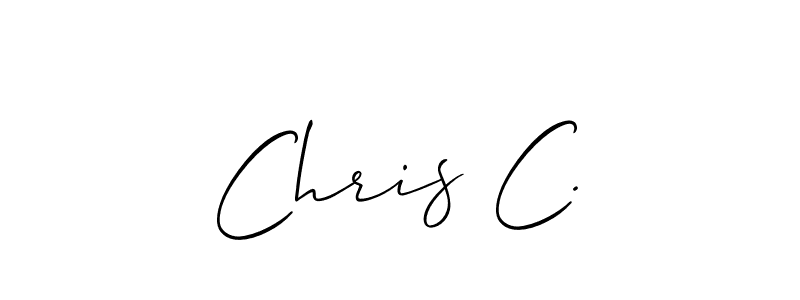 Use a signature maker to create a handwritten signature online. With this signature software, you can design (Allison_Script) your own signature for name Chris C.. Chris C. signature style 2 images and pictures png