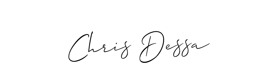 Create a beautiful signature design for name Chris Dessa. With this signature (Allison_Script) fonts, you can make a handwritten signature for free. Chris Dessa signature style 2 images and pictures png