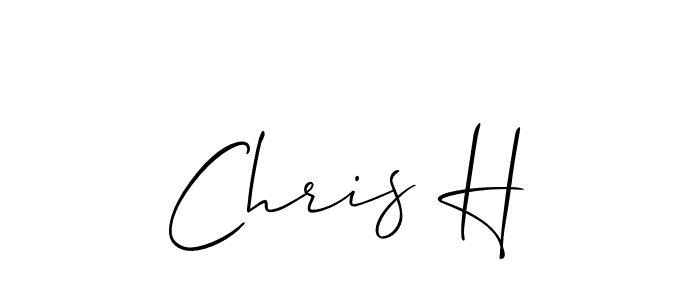 Create a beautiful signature design for name Chris H. With this signature (Allison_Script) fonts, you can make a handwritten signature for free. Chris H signature style 2 images and pictures png