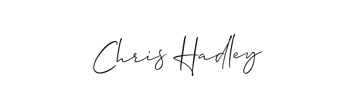 Create a beautiful signature design for name Chris Hadley. With this signature (Allison_Script) fonts, you can make a handwritten signature for free. Chris Hadley signature style 2 images and pictures png