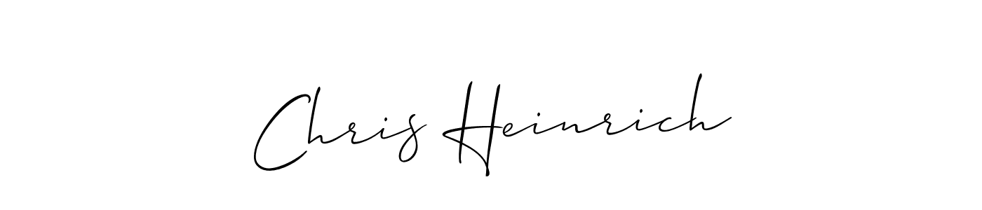Make a beautiful signature design for name Chris Heinrich. With this signature (Allison_Script) style, you can create a handwritten signature for free. Chris Heinrich signature style 2 images and pictures png
