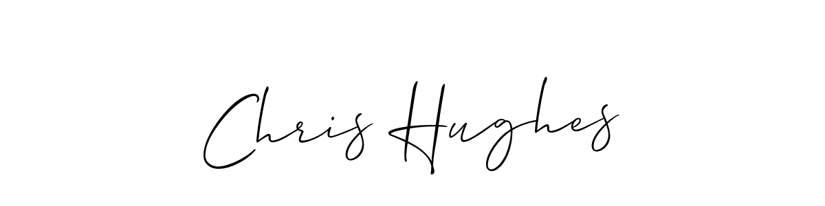 You should practise on your own different ways (Allison_Script) to write your name (Chris Hughes) in signature. don't let someone else do it for you. Chris Hughes signature style 2 images and pictures png