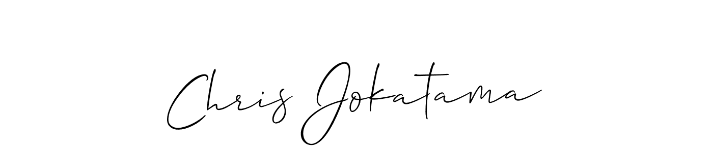 Make a beautiful signature design for name Chris Jokatama. With this signature (Allison_Script) style, you can create a handwritten signature for free. Chris Jokatama signature style 2 images and pictures png