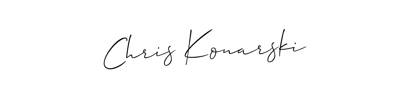How to Draw Chris Konarski signature style? Allison_Script is a latest design signature styles for name Chris Konarski. Chris Konarski signature style 2 images and pictures png