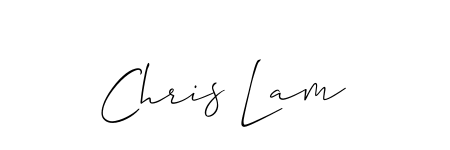 How to make Chris Lam name signature. Use Allison_Script style for creating short signs online. This is the latest handwritten sign. Chris Lam signature style 2 images and pictures png