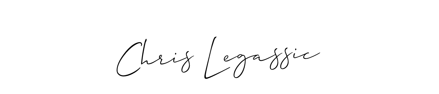 Make a beautiful signature design for name Chris Legassic. With this signature (Allison_Script) style, you can create a handwritten signature for free. Chris Legassic signature style 2 images and pictures png