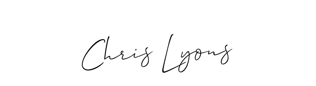 Create a beautiful signature design for name Chris Lyons. With this signature (Allison_Script) fonts, you can make a handwritten signature for free. Chris Lyons signature style 2 images and pictures png