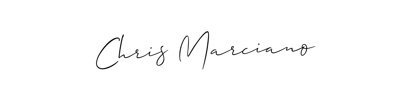 Also You can easily find your signature by using the search form. We will create Chris Marciano name handwritten signature images for you free of cost using Allison_Script sign style. Chris Marciano signature style 2 images and pictures png