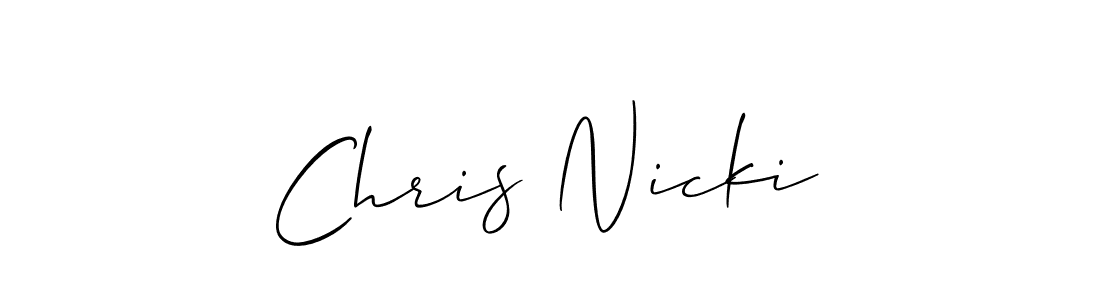 Use a signature maker to create a handwritten signature online. With this signature software, you can design (Allison_Script) your own signature for name Chris Nicki. Chris Nicki signature style 2 images and pictures png