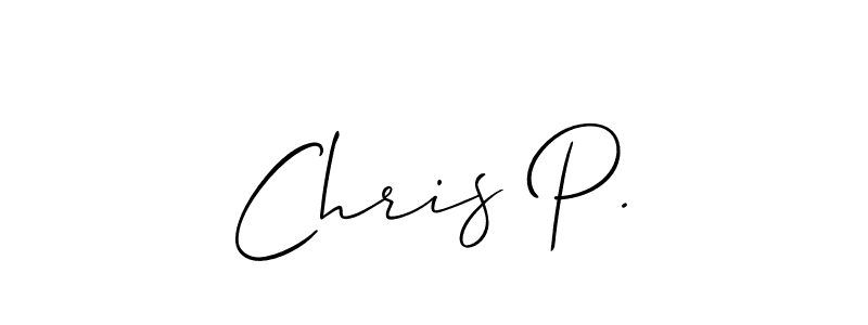 Create a beautiful signature design for name Chris P.. With this signature (Allison_Script) fonts, you can make a handwritten signature for free. Chris P. signature style 2 images and pictures png