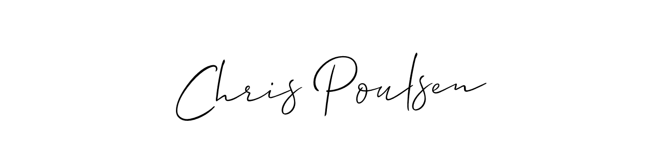 You can use this online signature creator to create a handwritten signature for the name Chris Poulsen. This is the best online autograph maker. Chris Poulsen signature style 2 images and pictures png