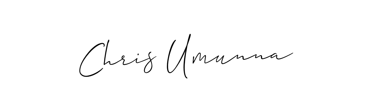 Make a beautiful signature design for name Chris Umunna. With this signature (Allison_Script) style, you can create a handwritten signature for free. Chris Umunna signature style 2 images and pictures png